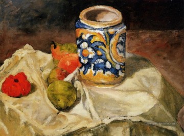 Nature morte avec pot en terre cuite Paul Cézanne Peinture à l'huile